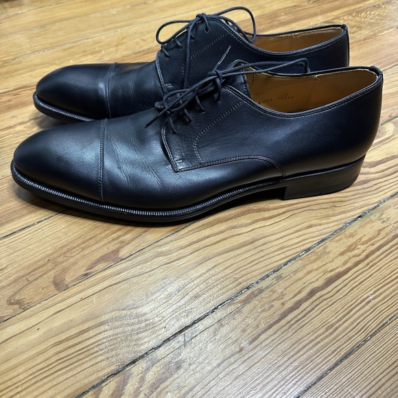 Magnanni Harlan Black Cap Toe Lace Up Derby Flex size Eur 46 US 13 - Picture 3 of 8